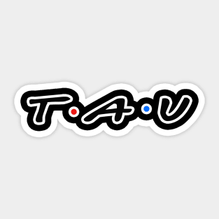 Tau Retro Sticker